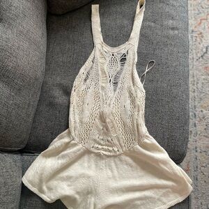 Free People Knit Lace Beach Romper